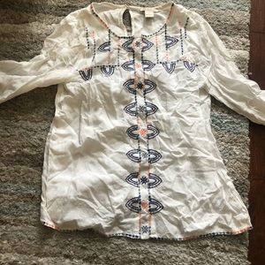 Lucky Brand bohemian blouse. Size small.